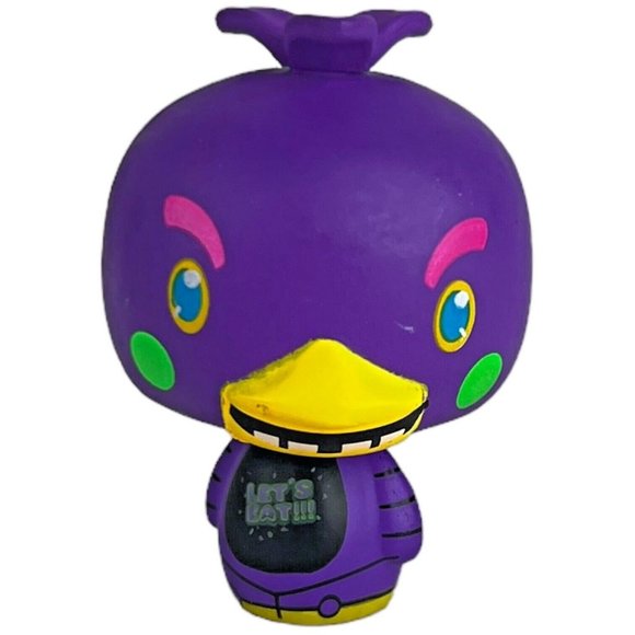 3 Funko Five Nights At Freddys Pint Size Blacklight Chica Black Purple Chocolate - Picture 3 of 12